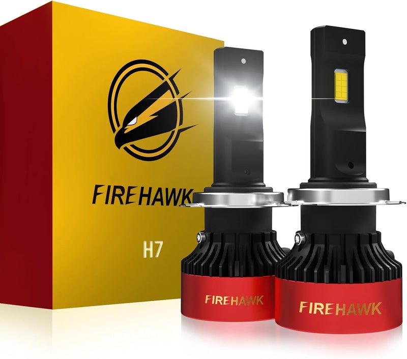 Firehawk H7 LED Bulbs 70000LM 6000K Cool White, 5-Min Plug-N-Play Fog Light, Pack of 2 - Image 1